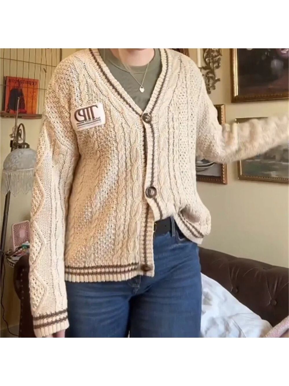 Taylor Swift Cardigan - "The Cardigan" Folklore Era Oversized Knit Sweater